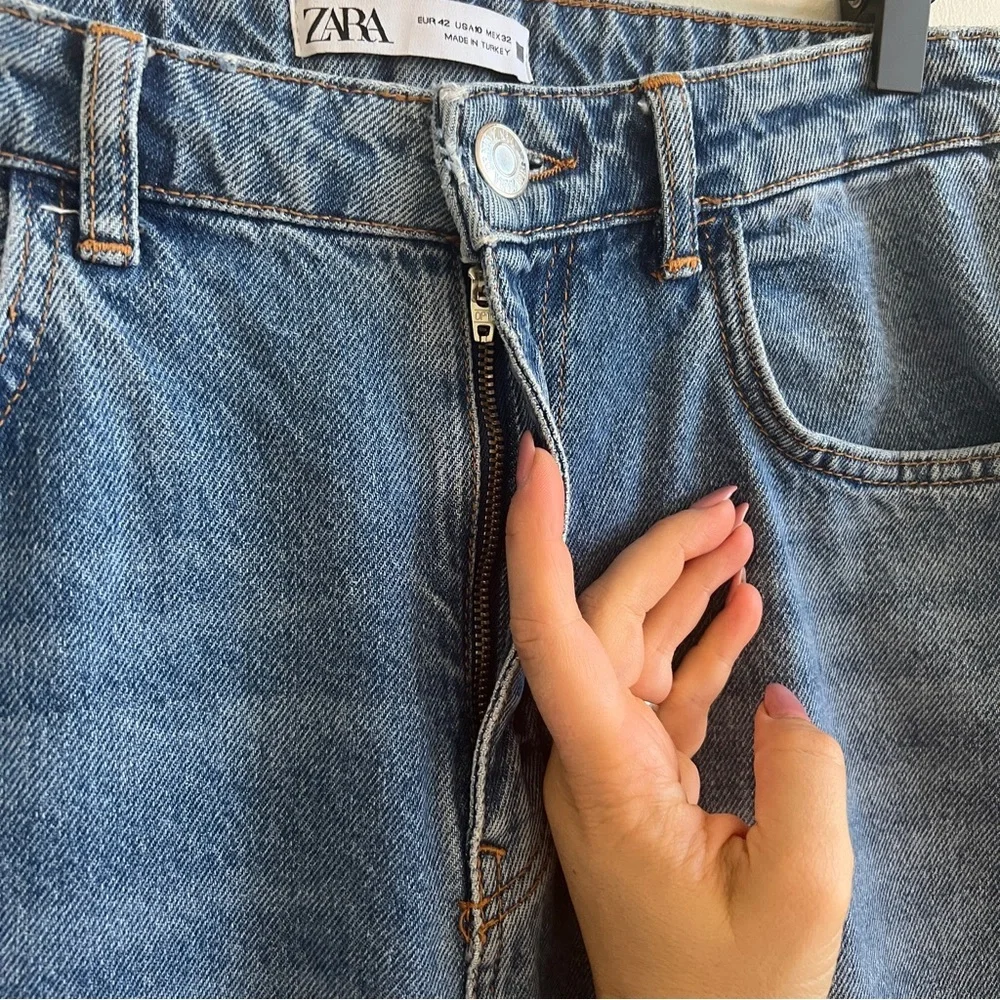 🏷️ SOLD •ZARA • Super High Rise Straight Leg Z1975 Jeans • 10 - Picture 9 of 15